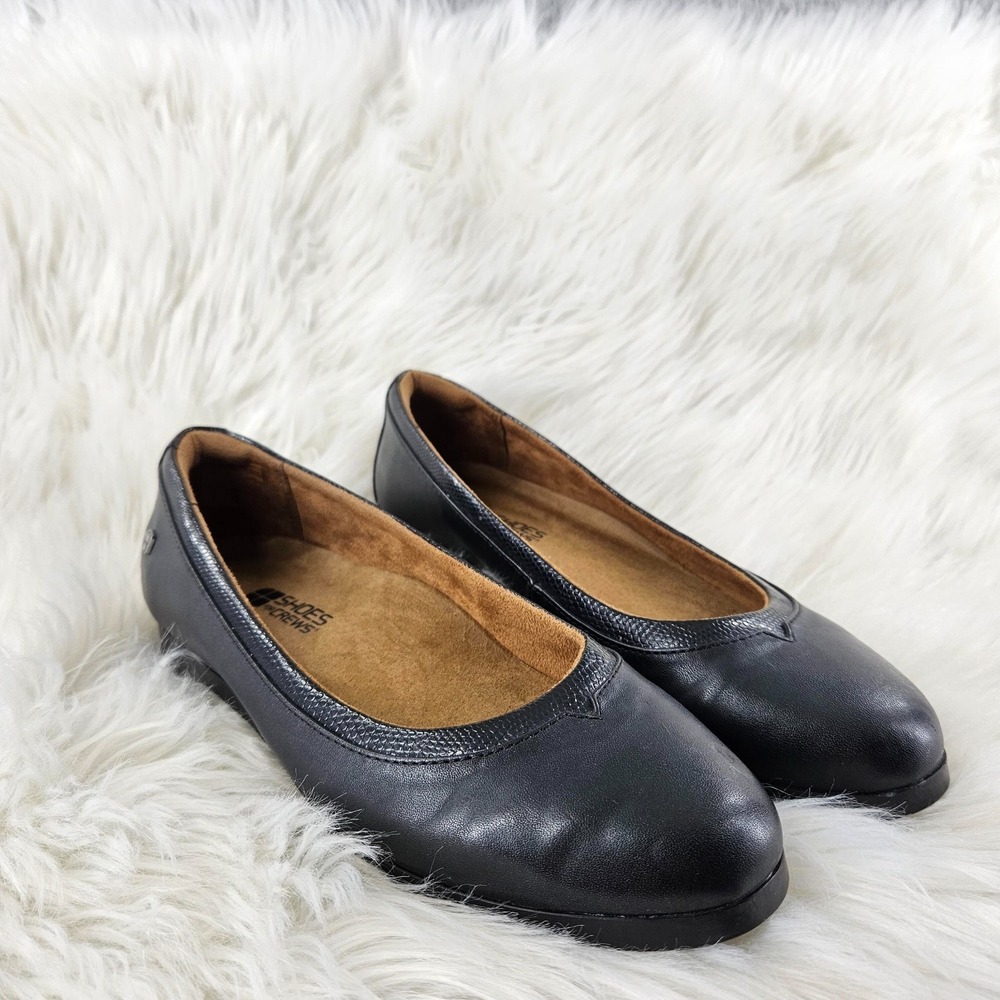 Shoes For Crews Women 7 Black Reese Slip Resistant Flats Restaurant Food Service